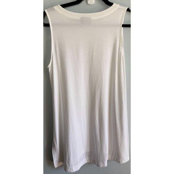 J. Jill Womens White Wearever Long Layering Tank Sz Small Soft Stretch Tunic - Picture 3 of 13